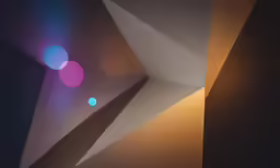 sunlight shines on the ceiling from a brightly colored wall