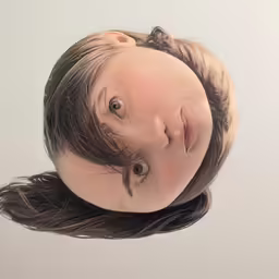 an unfinished headshot of a woman with long hair