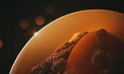 a close up of a white plate with food on top