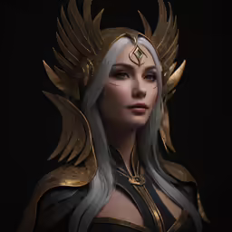 the 3d model for an avatar creation of an elf wearing her winged costume