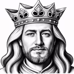 jesus wearing the crown of jesus in this drawing