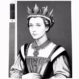 a woman in a dress and a crown