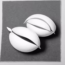 some sort of sculpture on a black and white surface