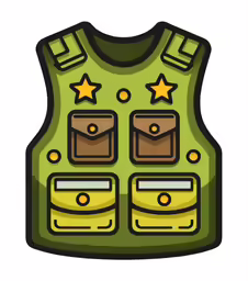 a green army uniform with gold stars