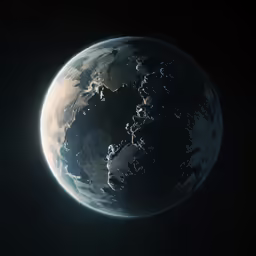 the earth seen from the space shuttle during the night