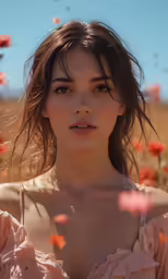 a beautiful young woman posing for the camera