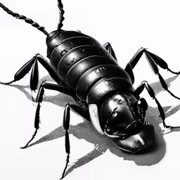 a bug with metal parts attached to its legs