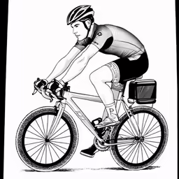 a person riding a bike on a road