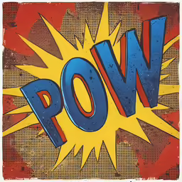 the word wow is painted on an old grungy background