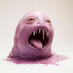 an up close shot of a very strange looking creature