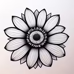 a flower made from paper that looks like it is drawn