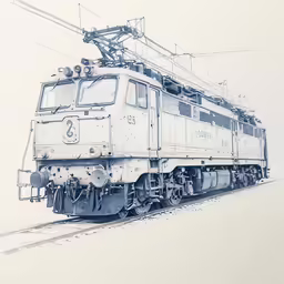 an image of an old train coming down the tracks