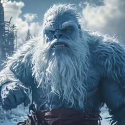 the creature looks like he was coming from the ice age movie