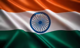 india flag with wavy folds, this is very unique