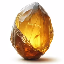 a broken glass ball on a white background
