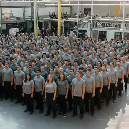 the men and women who are standing together
