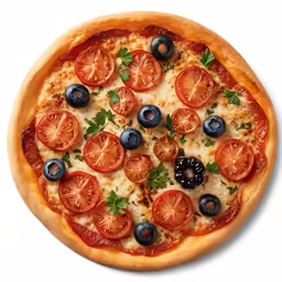 this is a pizza with many toppings