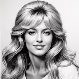 the beautiful blonde haired woman with long hair