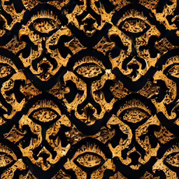 a gold pattern with black background