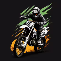 a man on a motorcycle doing tricks on a track,a motorcycle rider jumping off a yellow and black bike