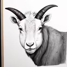 the goat is black and white in this picture