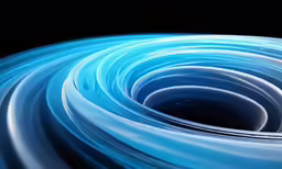 a background with blue and black swirl lines