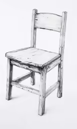 a pencil drawing of a chair