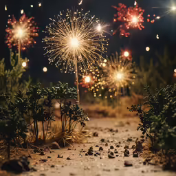 an image of a night time scene with firework