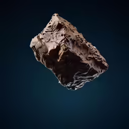a very large rock formation floating in the air
