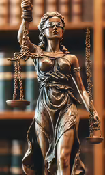 a statue of a lady justice holding two hands