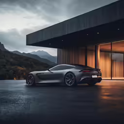 the new bmw concept is shown in a dark photo