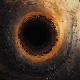 a black hole is pictured through the air