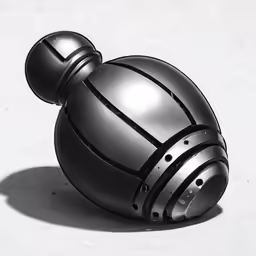 a silver object sitting on top of a white table