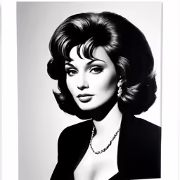 a woman is photographed in a black and white photograph