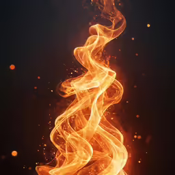 the flames of different shapes and colors are glowing