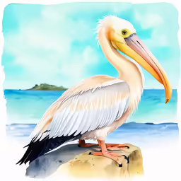 a white bird is sitting on some sand