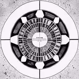 the circular drawing is made using paper