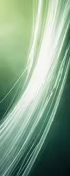 a green swirl that is shaped like an abstract plane