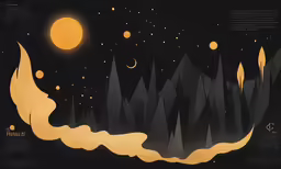 there is an image of an orange sky with stars
