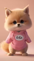 a stuffed animal animal with a name on it