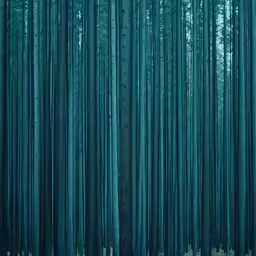 a group of tall trees stand in a forest