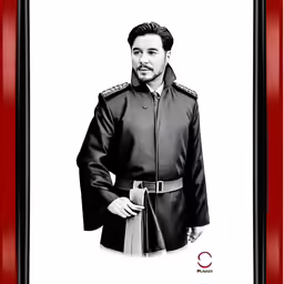 the dictator in uniform framed art print