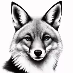 an animal with blue eyes on white background