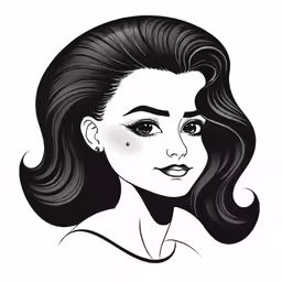 a black and white portrait of a woman