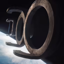 the view from space shows a huge tunnel
