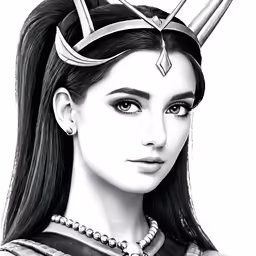an image of snow white with long hair
