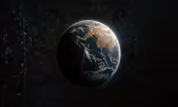 a computer generated 3d image of earth from space