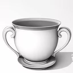 a drawing of a coffee cup on top of a saucer
