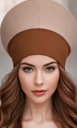a woman in a hat that is very short