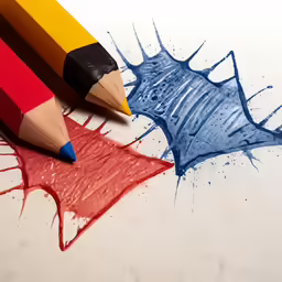 the colorful pencils have been drawn next to each other